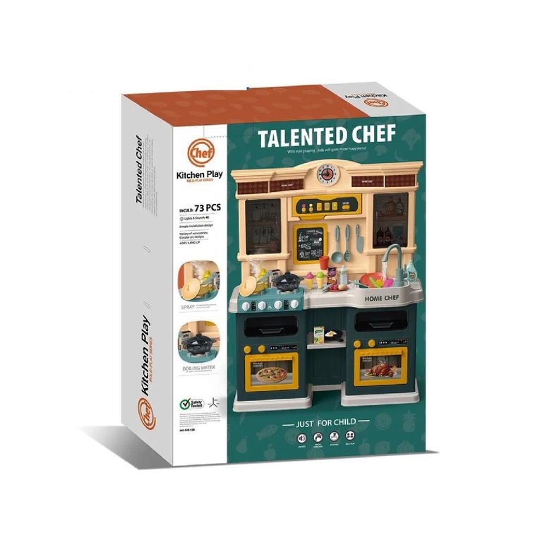 Cocina de juguete didáctica 85 piezas 83 cms alto-3