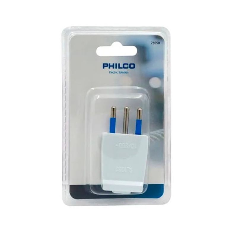 Enchufe Macho 2 Patas + Tierra Vertical Philco - Malik-0