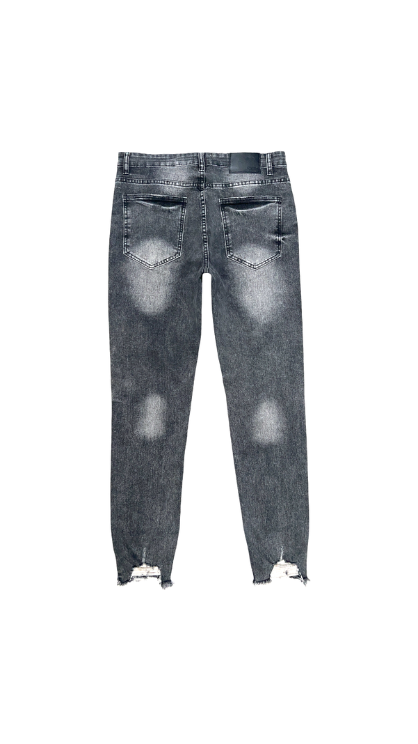 Jeans Hombre Skinny Gris Focalizado con Destroyer-7