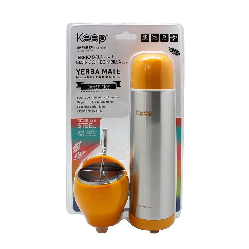 Set Para Mate: Incluye Termo y Matero Rosado - Keep-2
