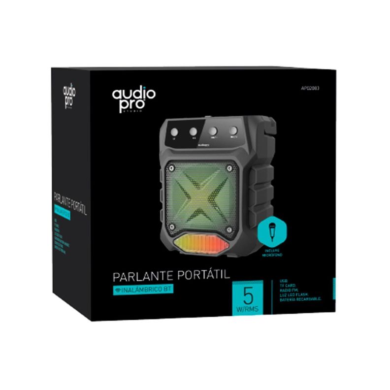 Parlante Portátil Bluetooth Radio FM USB Aux 3.5mm Karaoke-1