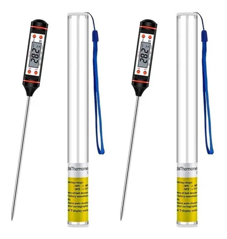 Pack 2 Termometros Digital de Cocina Asados Carnes-0