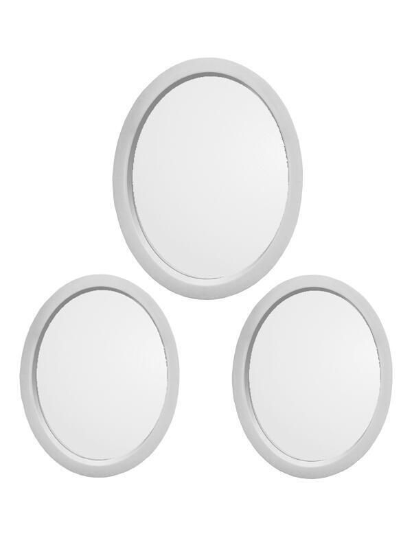 Espejo en Set de 3 ovalados  Blanco