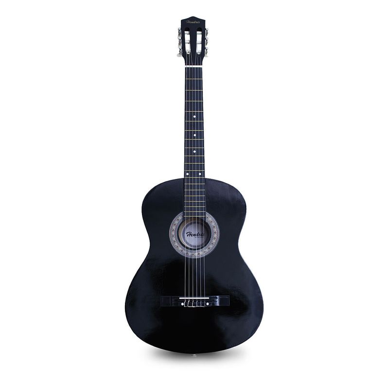 Guitarra Clásica 39 Pulgadas Negra Con Funda Hendrix -0