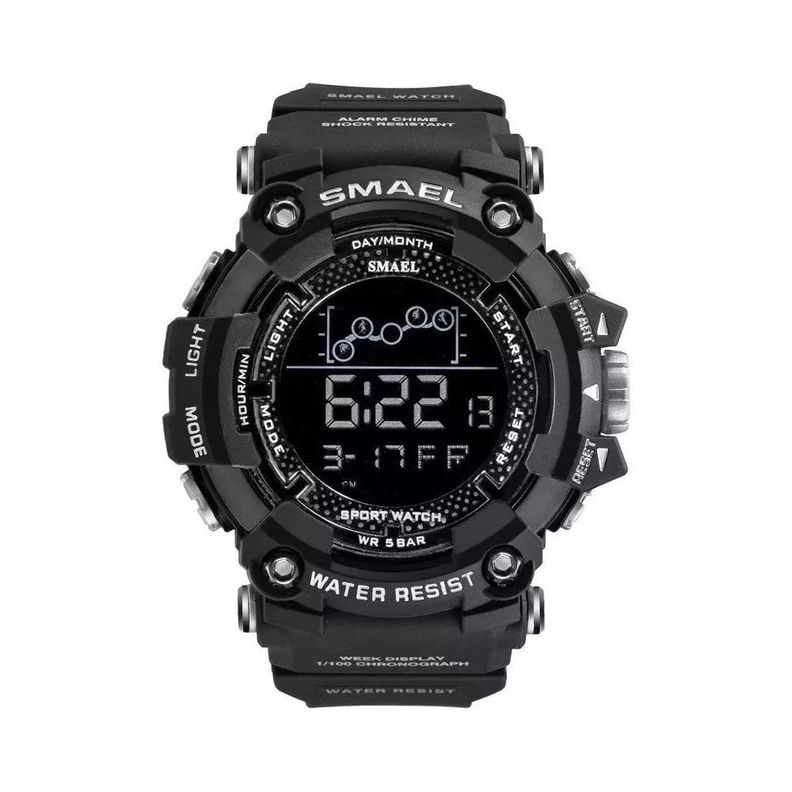 Reloj Hombre Deportivo Relojes Waterproof Negro-0