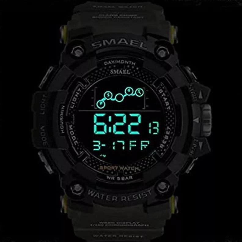 Reloj Hombre Deportivo Relojes Waterproof Negro-1