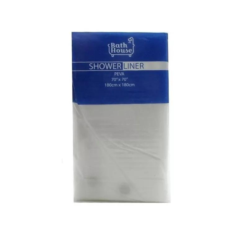 Forro Cortina De Baño Blanca 180x180cm-0