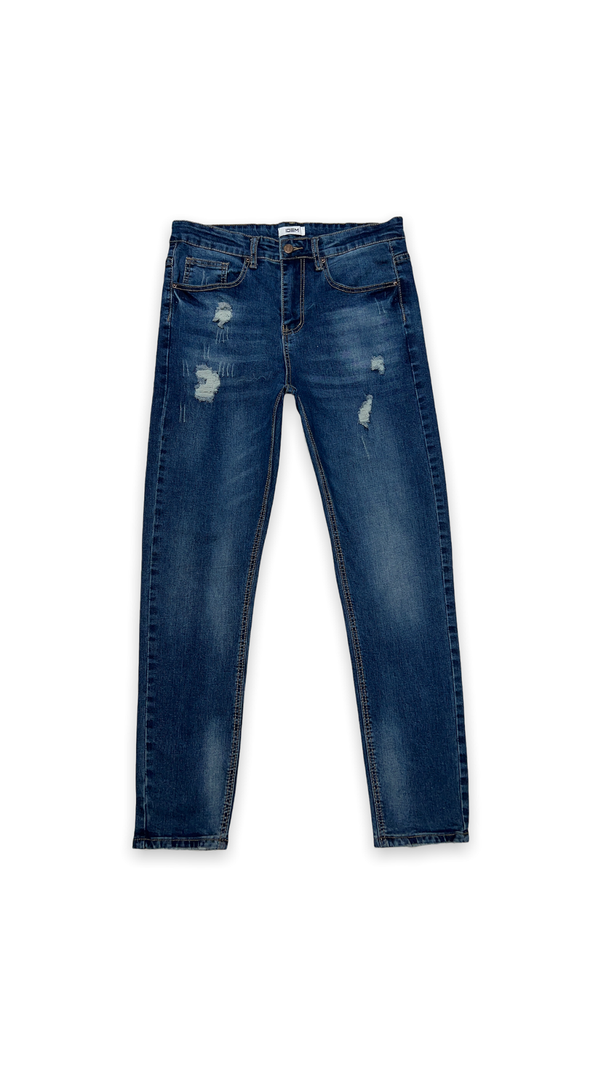 Jeans Hombre Skinny Azul Focalizado Suave Drimen Destroyer-6