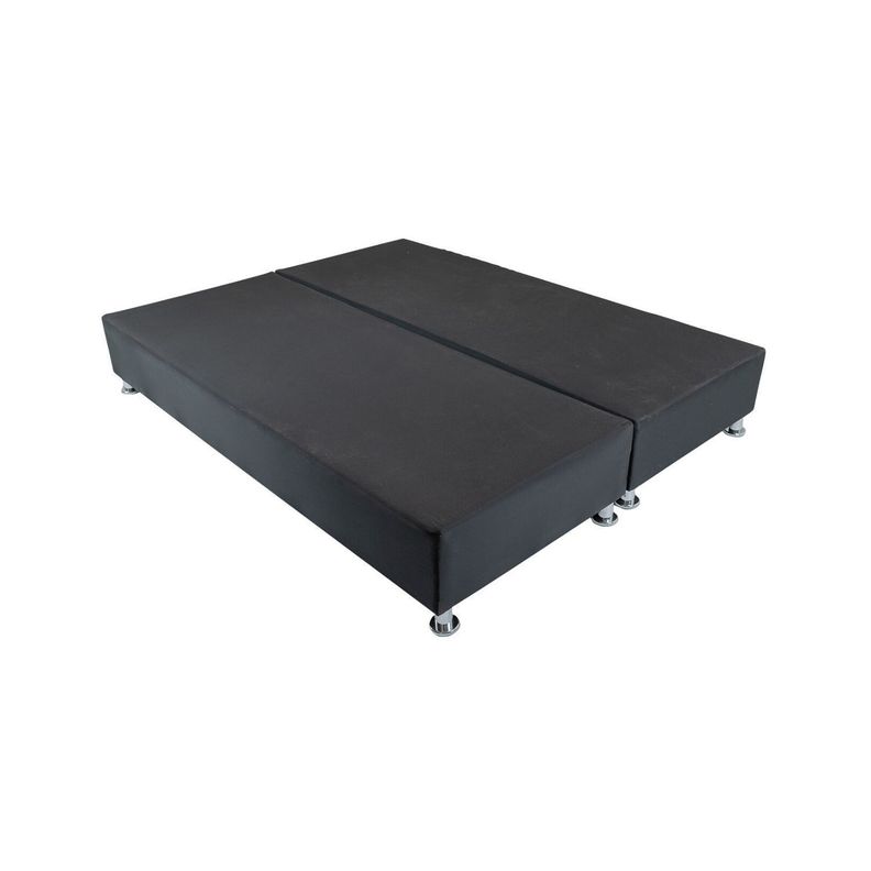 Box Americano 2P dividida Negro Felpa 2 metros Pmetal-2
