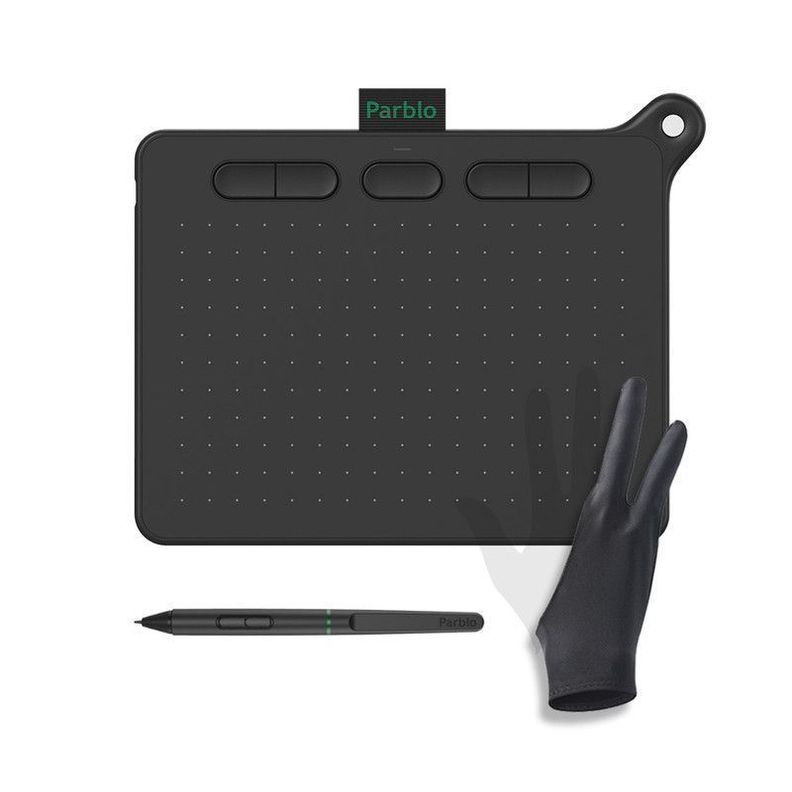 Tableta Digitalizadora Parblo Ninos S Black Guante-0