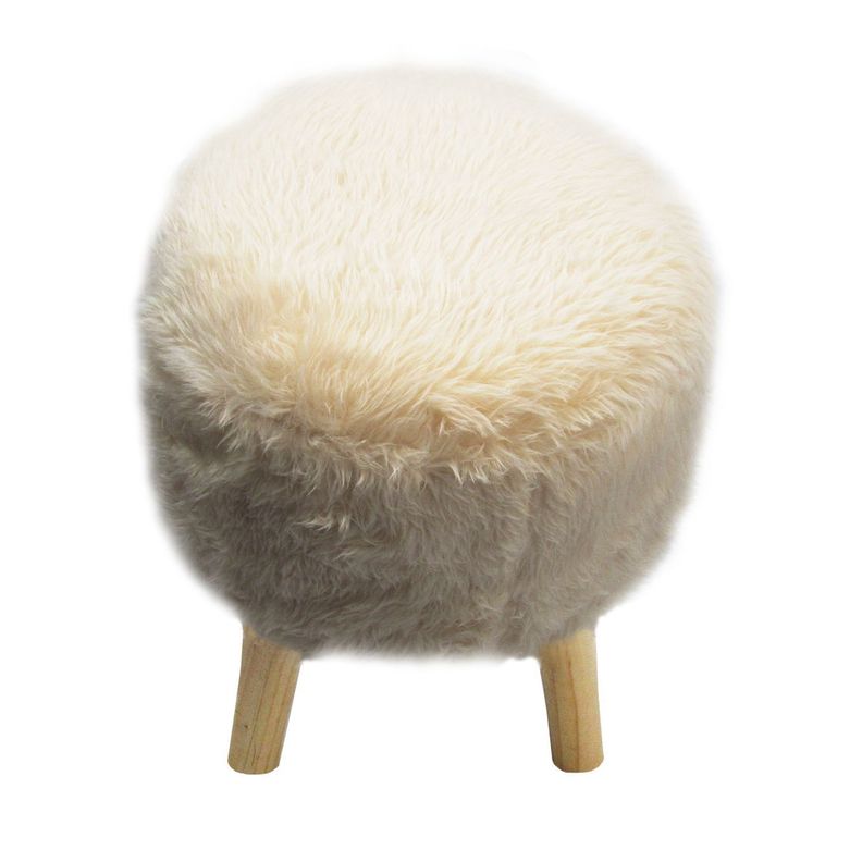 Pouf Bird Crudo Piel Sintética 35x35x45 cm-4