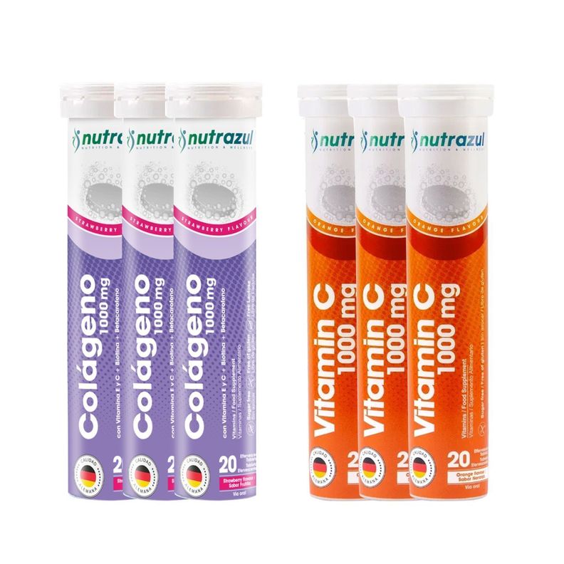 Colágeno 1000 mg (3) + Vitamina C 1000 mg (3) - Pack 6 u.-0