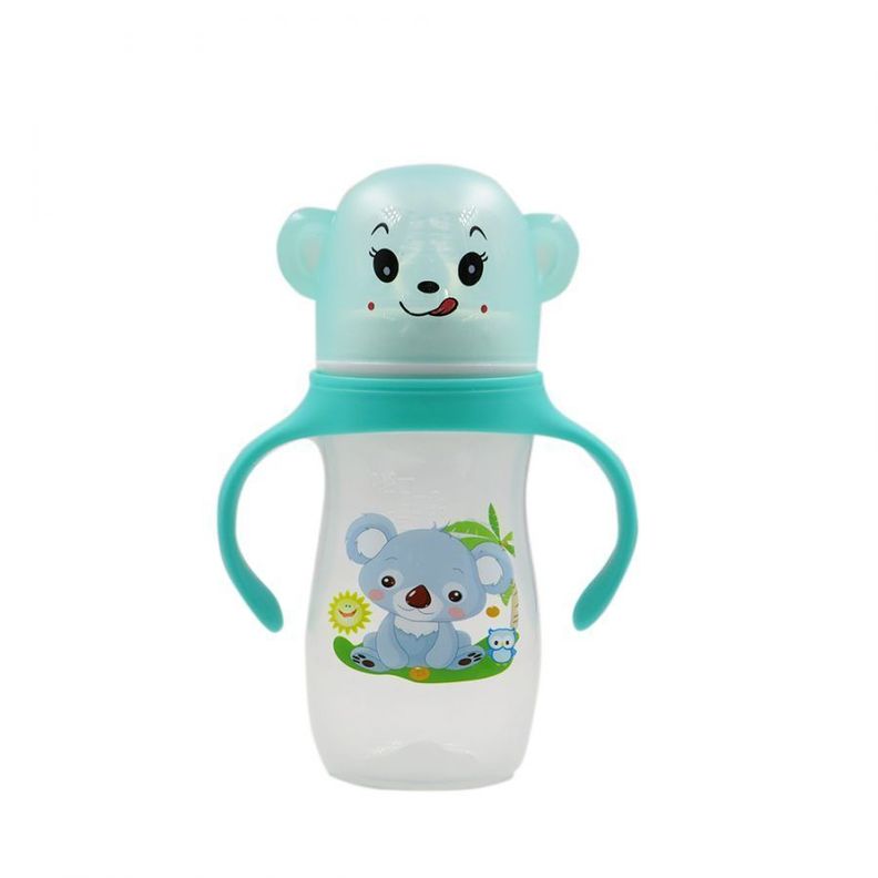 Mamadera Con Asas Para Bebes Mamaderas Bebe 240ml Verde Agua JS300 F-201-0