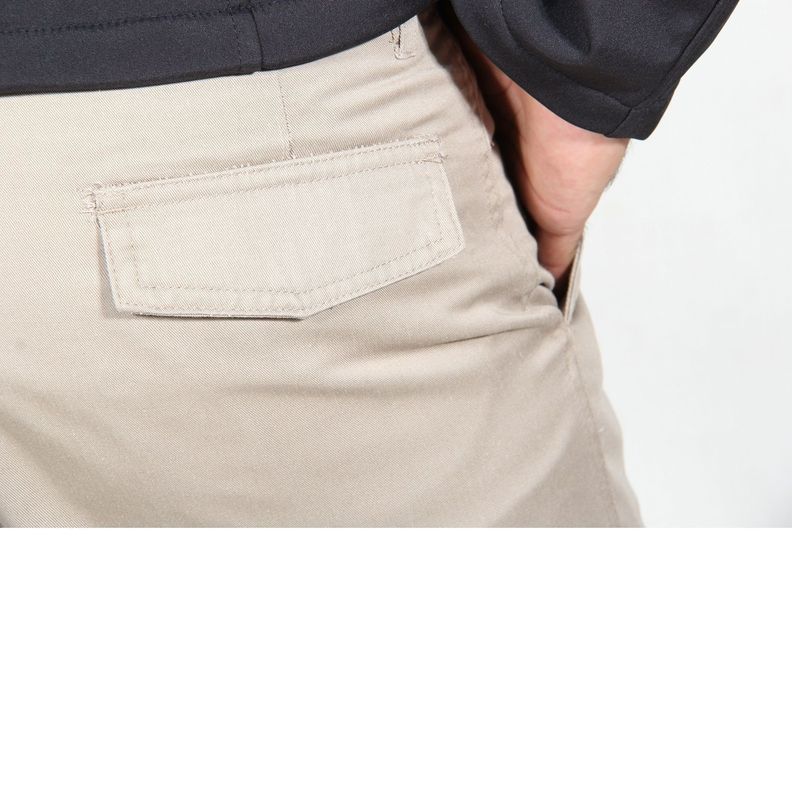 Pantalón Gabardina Ejecutivo Cargo Con Pinzas Beige-2