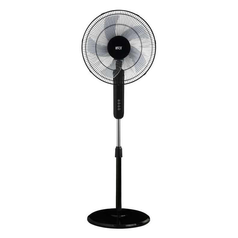 VENTILADOR 16" PIE 50W PLASTICO NEGRO IRT-0