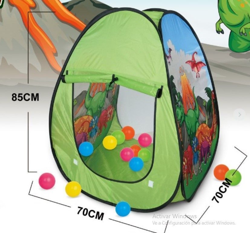 Carpa Infantil De Dinosaurio Con 20 Pelotas De Colores-1