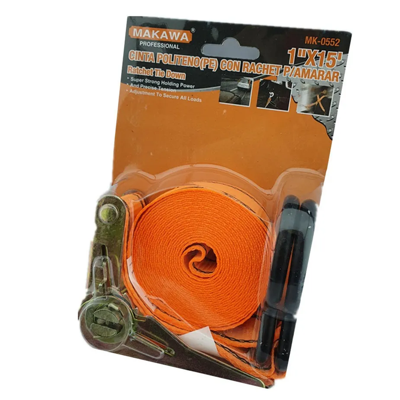 Eslinga Cinta Amarre Con Ratchet 1 PulG X 15 Ft Mk-1