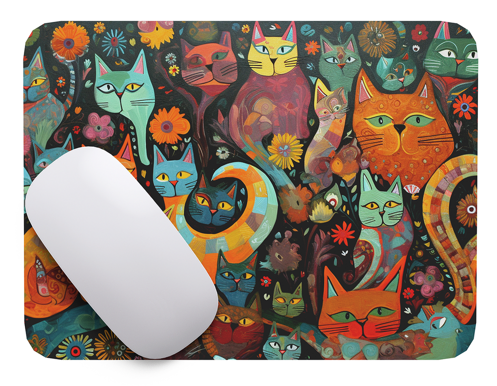Mouse Pad Gato Arte de animales - 17cm X 21cm D31-1