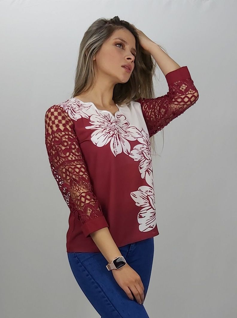 Polera printer flor-1