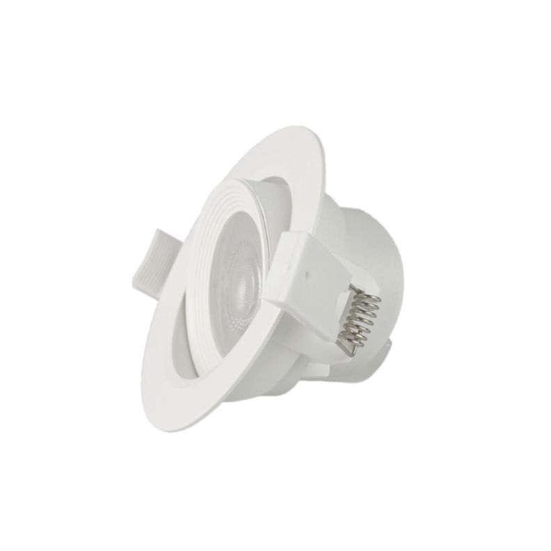 Pack 5 Foco Basculante LED Embutido Spot 6,5W 3000K Redondo Para Cielo-1
