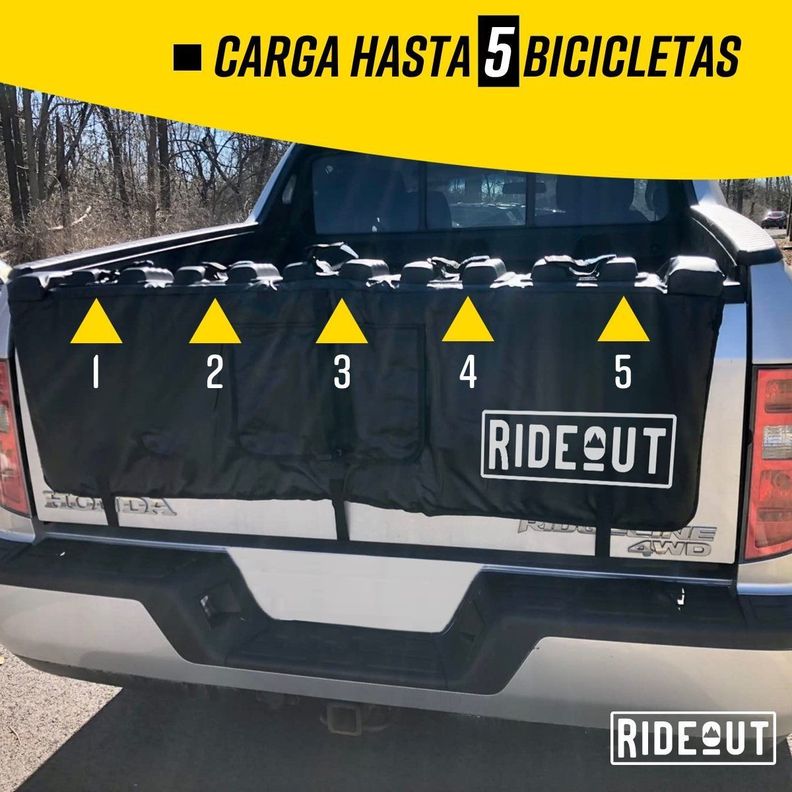 Portabicicletas Para Portalon Camioneta Pick-up Pad Flyrock-1