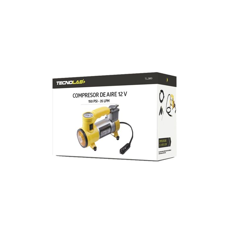 Compresor De Aire 12V 150 PSI Portatil Tecnolab-2