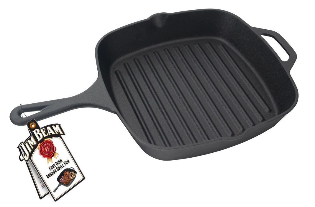 Plancha Cuadrada Grill Hierro Fundido Jim Beam-0
