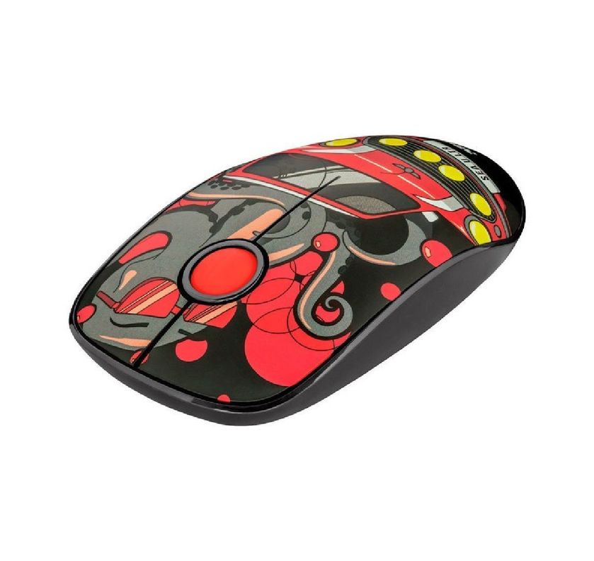 Mouse Inalámbrico Con Clics Silencioso Trust Rojo-0