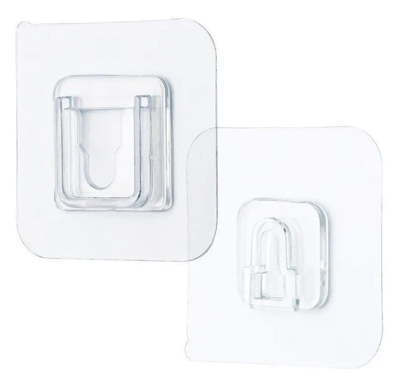 Pack 10 Ganchos De Pared Adhesivos De Doble Cara (20 Piezas)-0
