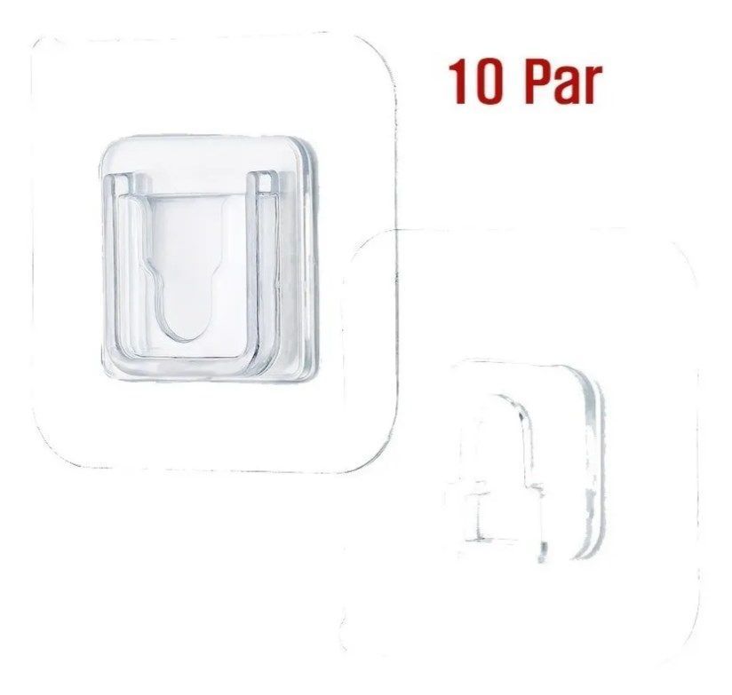 Pack 10 Ganchos De Pared Adhesivos De Doble Cara (20 Piezas)-1