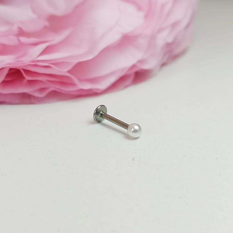 Set Piercing Modelo Kitty kpop Acero Quirúrgico Nostril Labret Cono Perla Pack-2