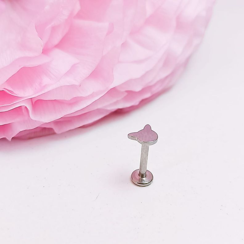 Set Piercing Modelo Kitty kpop Acero Quirúrgico Nostril Labret Cono Perla Pack-5