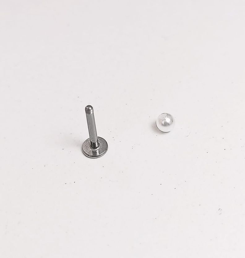Set Piercing Modelo Kitty kpop Acero Quirúrgico Nostril Labret Cono Perla Pack-1