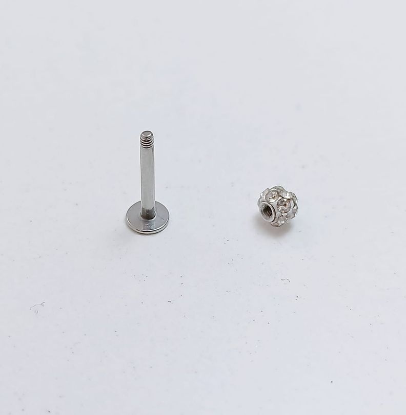 Set Piercing Modelo Kitty kpop Acero Quirúrgico Nostril Labret Cono Perla Pack-7