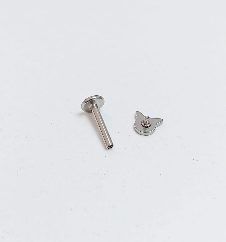 Set Piercing Modelo Kitty kpop Acero Quirúrgico Nostril Labret Cono Perla Pack-6