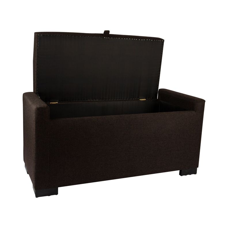 Banqueta con Baúl Leyzy Café-Moro Omega 40X55X105 cm Máxima Design-2