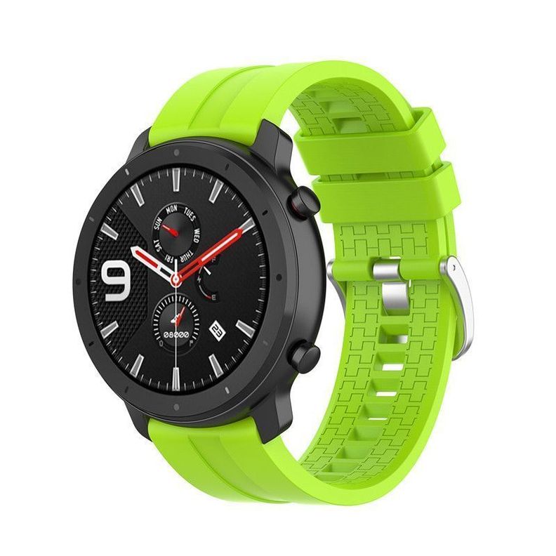 Correa Silicona Para Huawei  Watch Gt / Gt2/ Gt 2e/ Gt2 Pro 46mm / Honor/  Verde Fluoresc-0