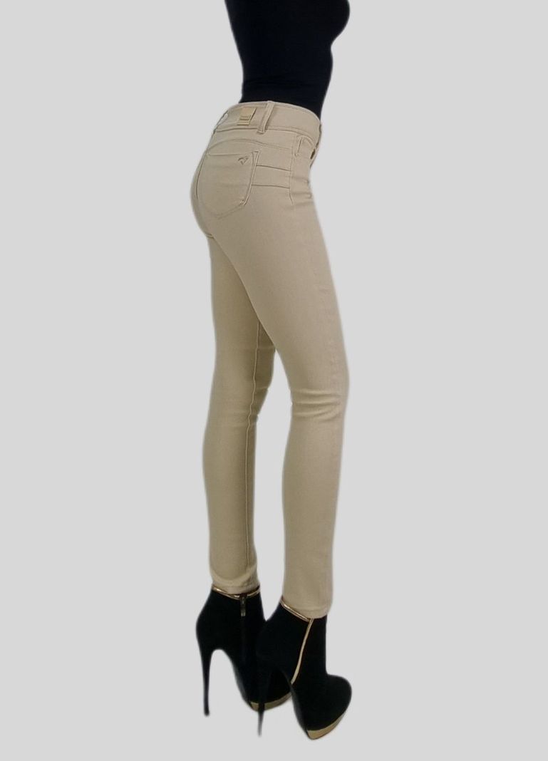 Jeans skinny t.alto beige-1