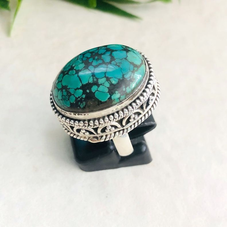 Anillo Turquesa en Plata -0