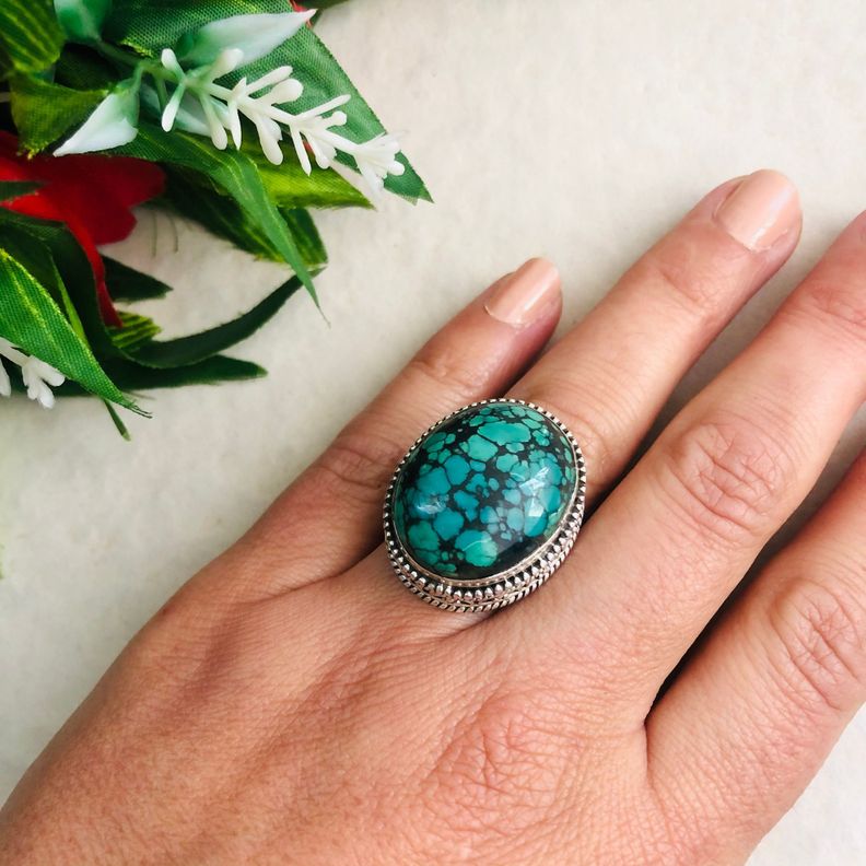 Anillo Turquesa en Plata -1