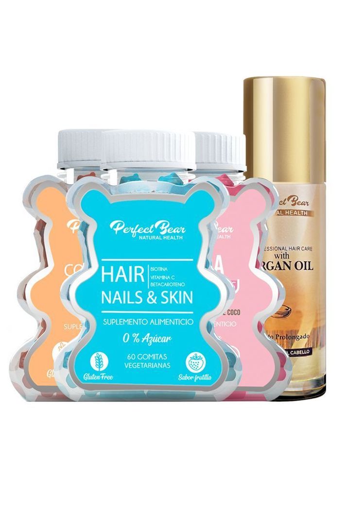 Hair nail skin (Biotina) +Fibra+ Colágeno Hidrolizado+ Aceite de Argán-0