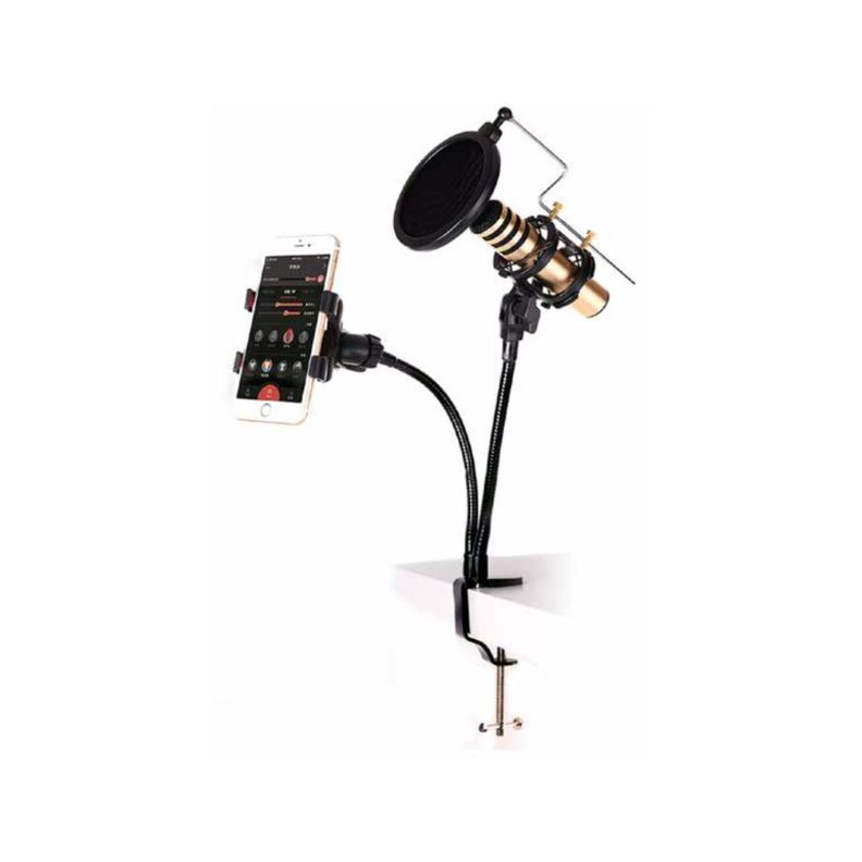 Soporte Microfono Y Celular Para Escritorio - PuntoStore Negro