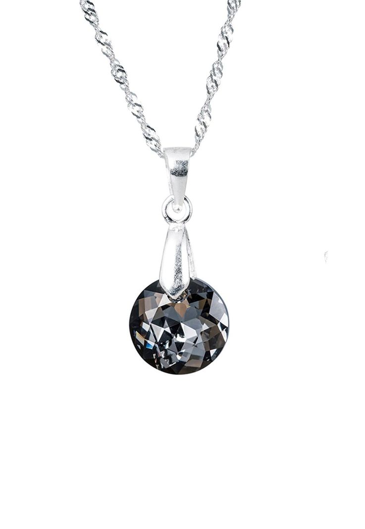 Collar Gracia Cristales Genuinos Silver Night-0