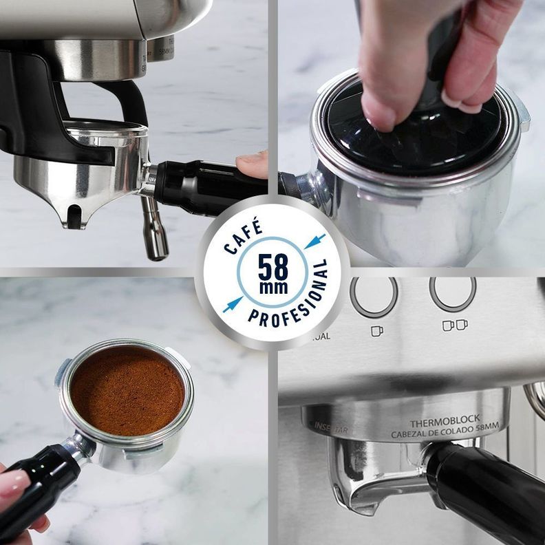Cafetera para espresso Oster® Perfect Brew 15 bares molino integrado BVSTEM7300-5