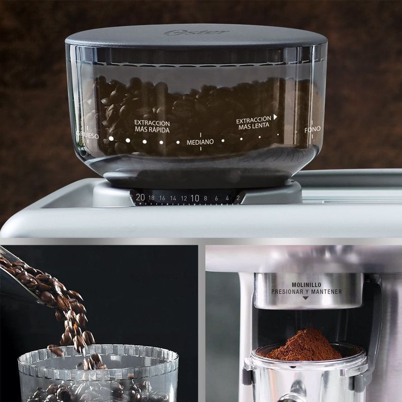 Cafetera para espresso Oster® Perfect Brew 15 bares molino integrado BVSTEM7300-3