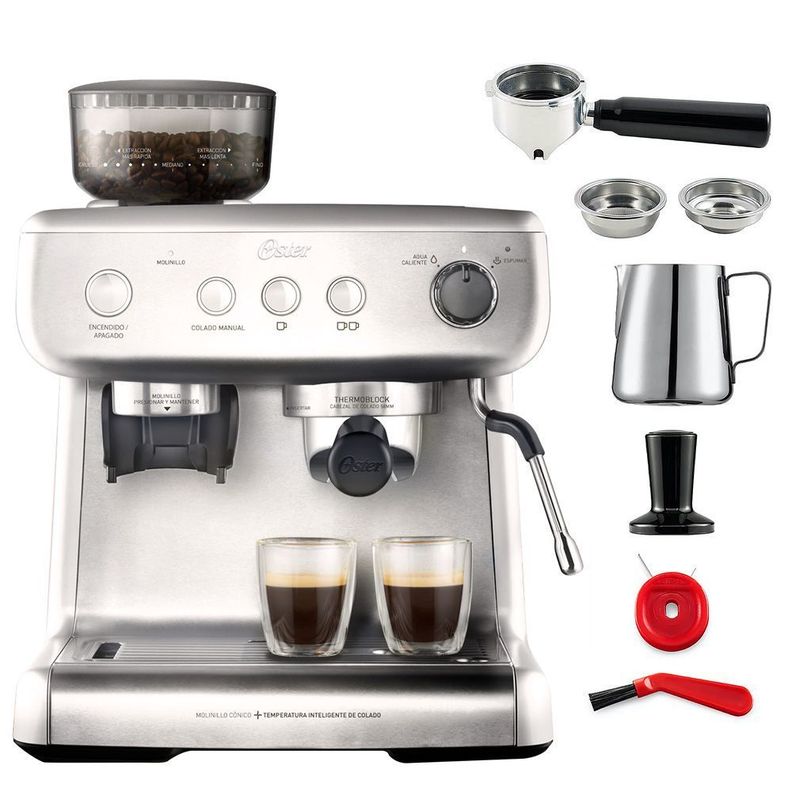 Cafetera para espresso Oster® Perfect Brew 15 bares molino integrado BVSTEM7300-6