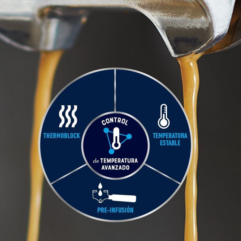 Cafetera para espresso Oster® Perfect Brew 15 bares molino integrado BVSTEM7300-2
