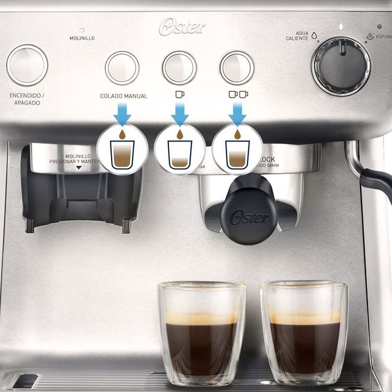 Cafetera para espresso Oster® Perfect Brew 15 bares molino integrado BVSTEM7300-4