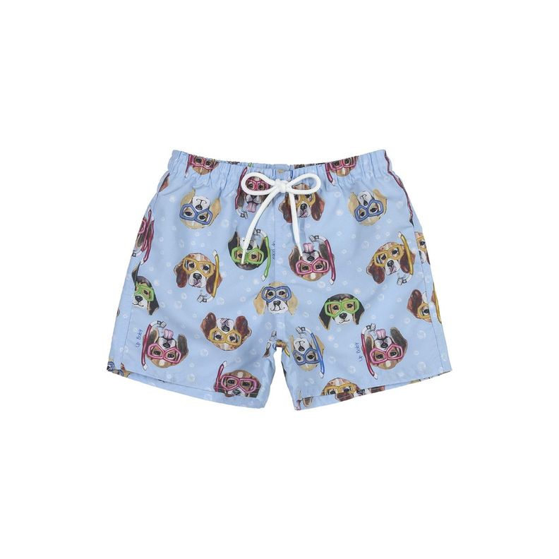 Conjunto Perro Snorkel Regata y Shorts Blanco y Celeste Up Baby-2