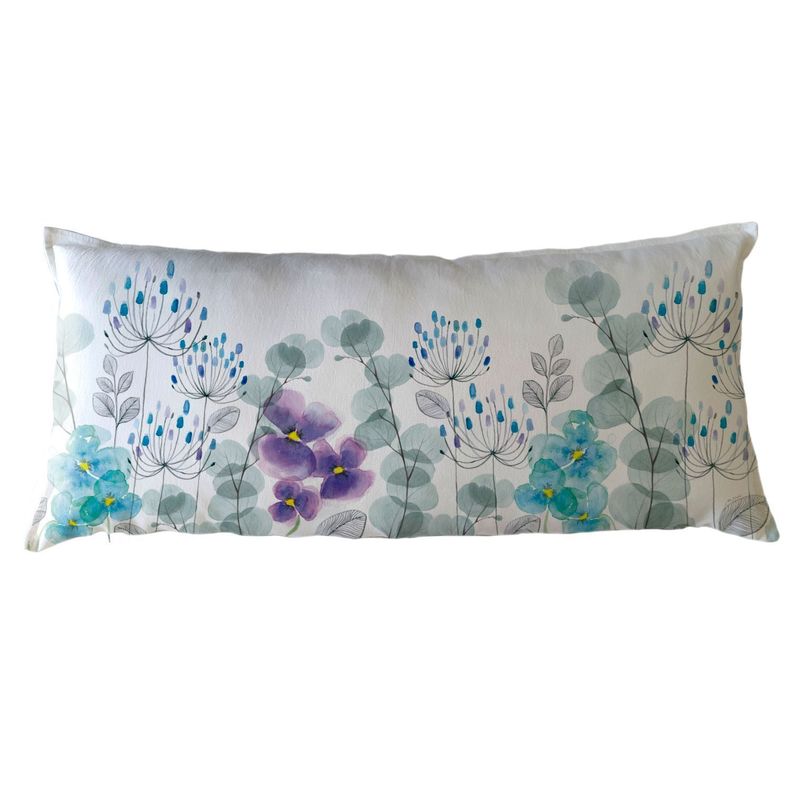 FUNDA COJIN ALGODON JARDIN DE PENSAMIENTOS XL Diseno 1